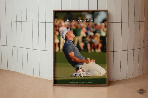 rory mcilroy 2025 masters it was always waiting golf champion framed poster