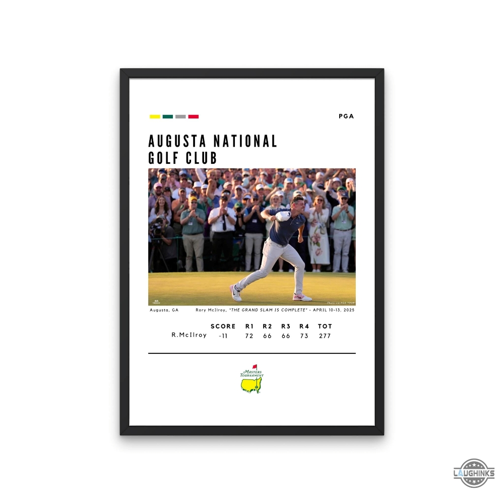 Rory Mcilory The Grandslam Is Complete 2025 Masters Tournament Winner Framed Poster 9 Rory McIlory The Grandslam is Complete 2025 Masters Tournament Winner Framed Poster