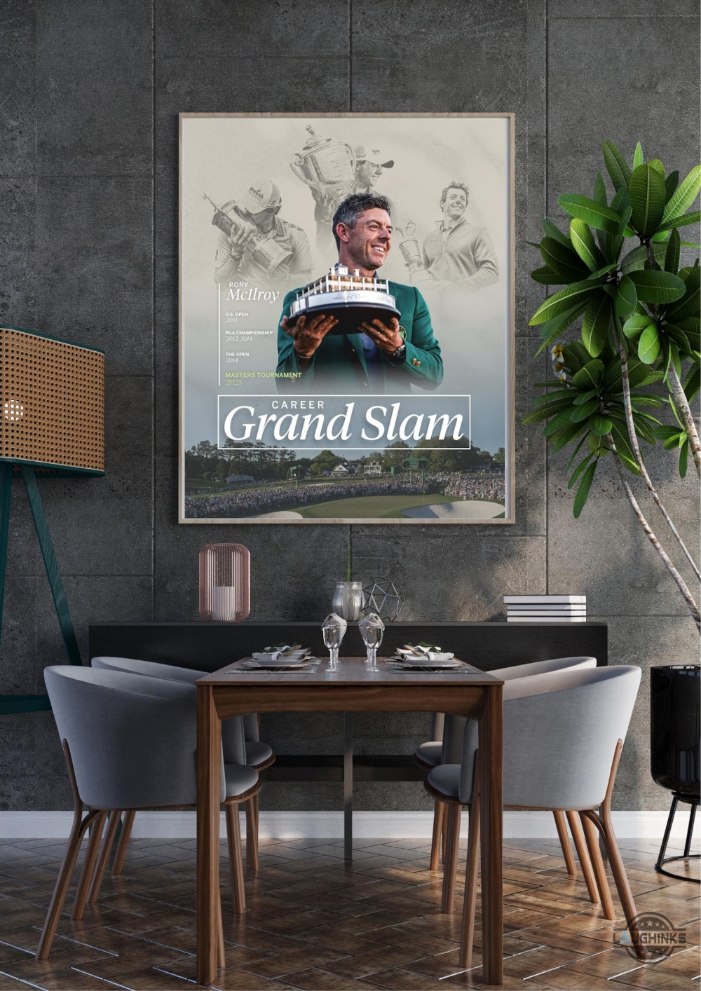 Rory Mcilroy Masters 2025 Framed Poster Augusta Grand Slam Winner 14 RORY MCILROY Masters 2025 Framed poster Augusta Grand slam winner