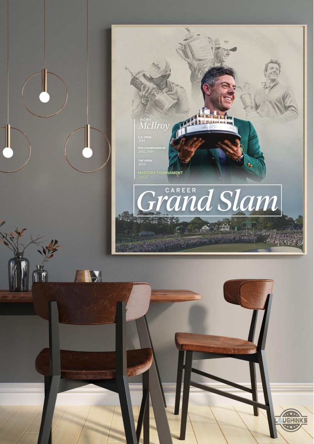 Rory Mcilroy Masters 2025 Framed Poster Augusta Grand Slam Winner 15 RORY MCILROY Masters 2025 Framed poster Augusta Grand slam winner