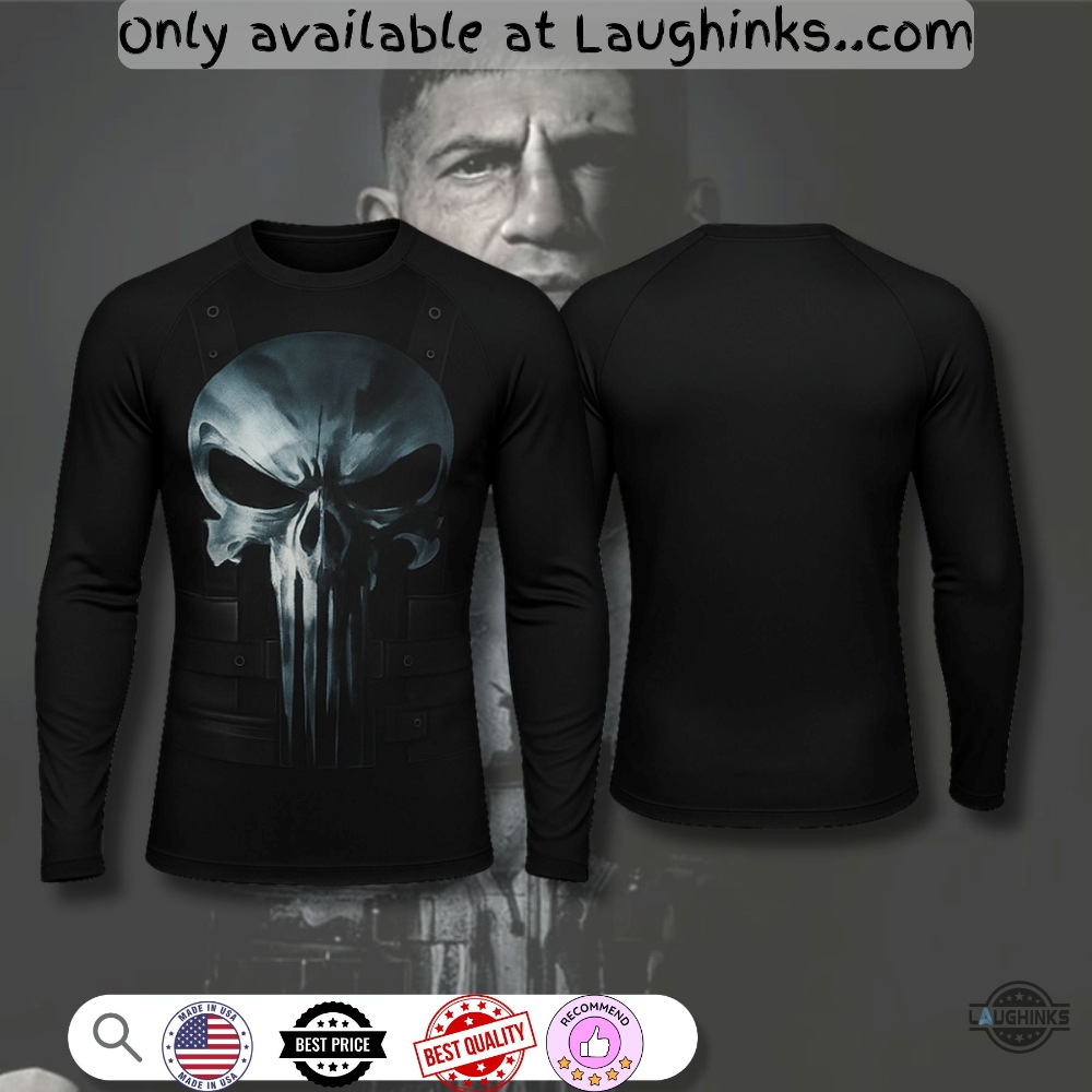 Jon Bernthal Punisher Long Sleeve Compression Shirt 5 Jon bernthal punisher long sleeve compression shirt