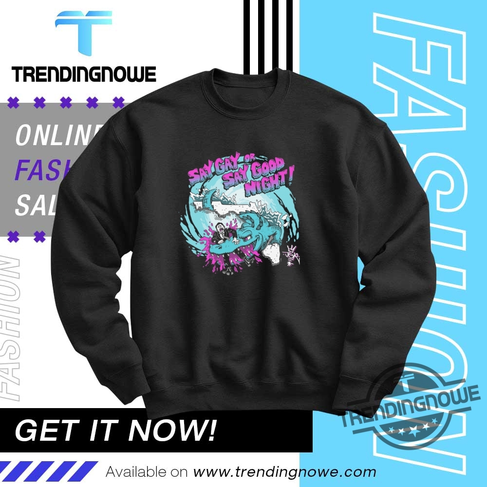 Skatune Network Say Gay Or Say Goodnight Shirt 10 Skatune Network Say Gay Or Say Goodnight Shirt
