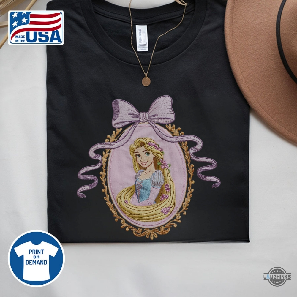 Disney Rapunzel Bow Coquette Embroidered Shirt 7 Disney Rapunzel Bow Coquette Embroidered Shirt