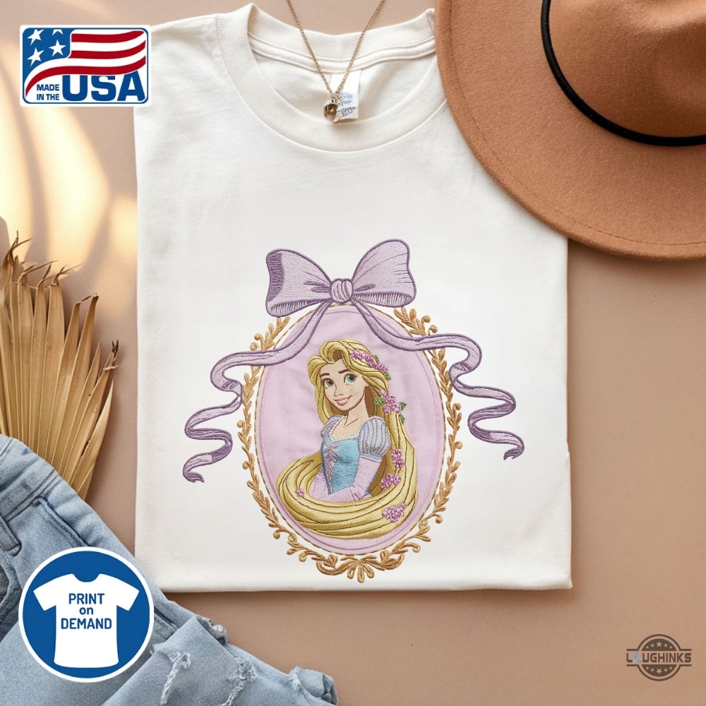Disney Rapunzel Bow Coquette Embroidered Shirt 8 Disney Rapunzel Bow Coquette Embroidered Shirt