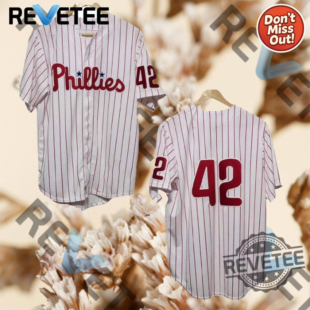 Phillies Jackie Robinson Day 42 Baseball Jersey 2025 Mens Womens revetee 1