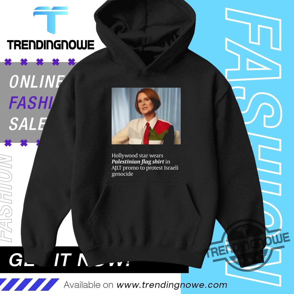 Cynthia Nixon Palestine Hollywood Star Palestinian Flag Shirt 9 Cynthia Nixon Palestine Hollywood Star Palestinian Flag Shirt
