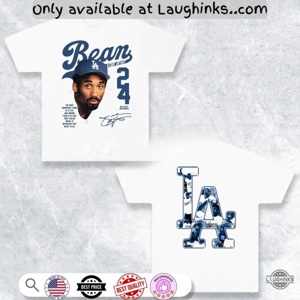 kobe bryant bean la dodgers shirt high quality