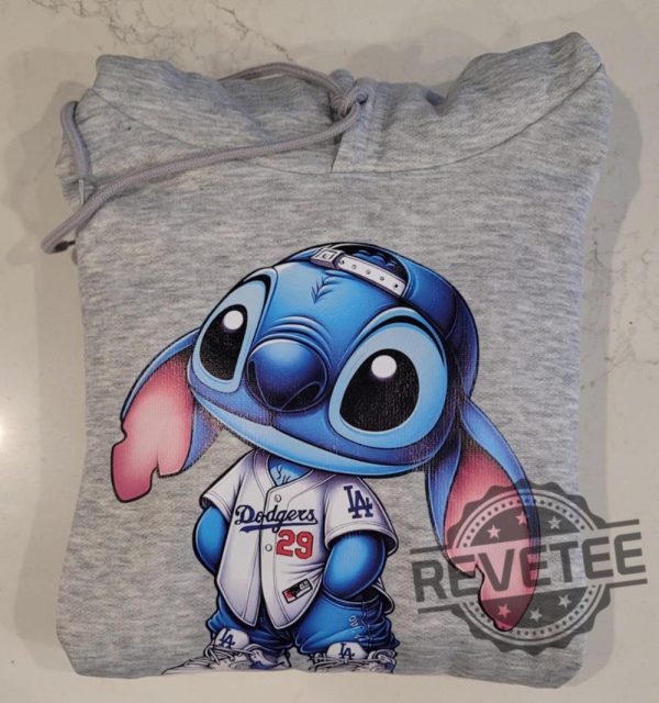 Shop the LA Dodgers Collection at Revetee 2 Stitch Los Angeles Dodgers La Dodgers Shirt Hoodie Sweatshirt Gift For Fan Gift For Her Gift For Him Unique revetee 1 600x640 1