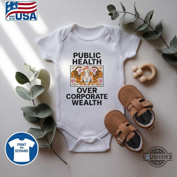 tiger boho public health over corporate wealth shirt anti trump