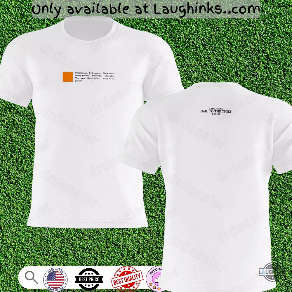 Radiohead Hail To The Thief There Go To Sleep Ok Computer Bends I Will Shirt 2 Radiohead HAIL TO THE THIEF there go to sleep ok computer bends i will shirt