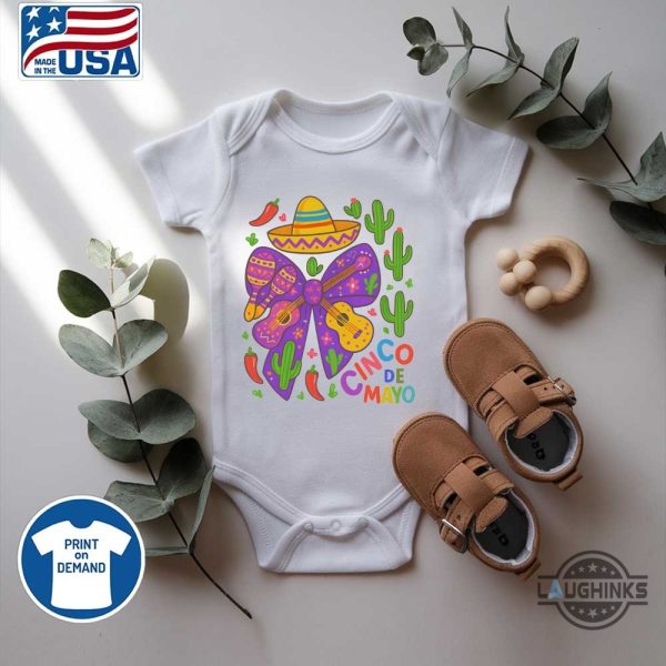 mexico floral cinco de mayo bow coquette shirt