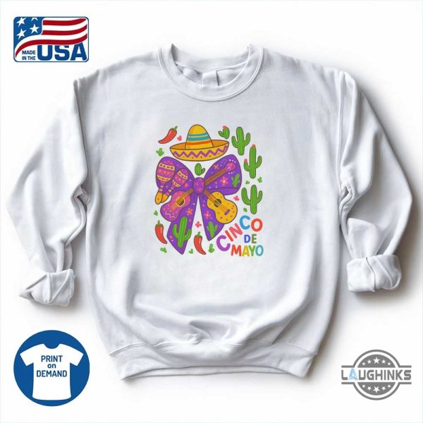 mexico floral cinco de mayo bow coquette shirt