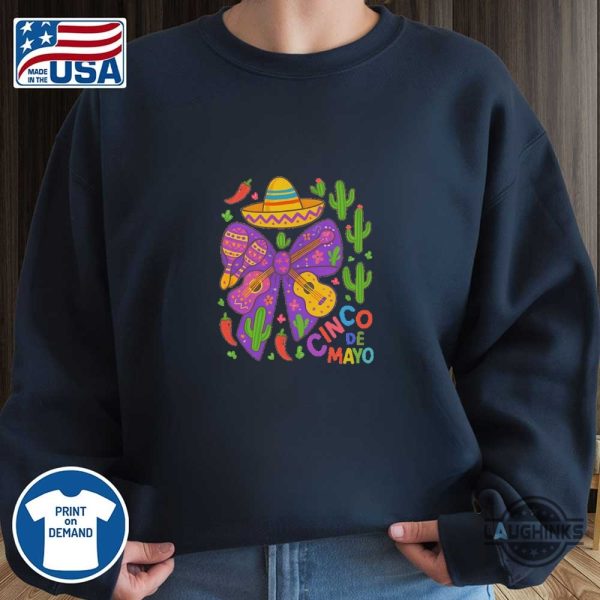 mexico floral cinco de mayo bow coquette shirt