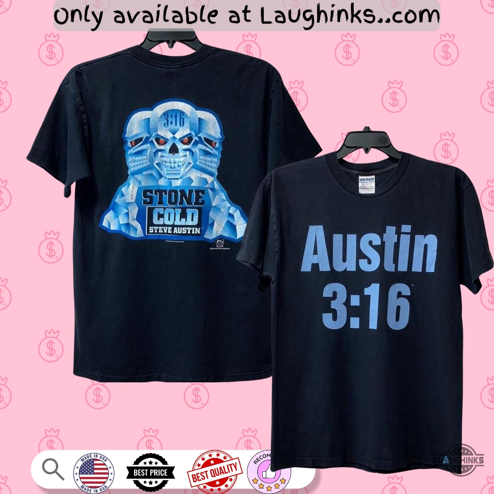 Vintage Stone Cold Steve Austin 316 1997 Triple Skull Shirt Reprinted 2 Vintage Stone Cold Steve Austin 316 1997 Triple Skull Shirt reprinted