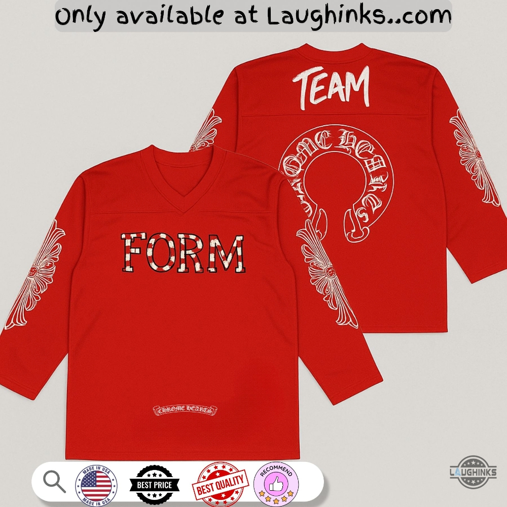 Red Team Custom Chrome Hearts Hockey Jersey Shirt Replica 5 Red Team Custom chrome hearts hockey jersey shirt replica