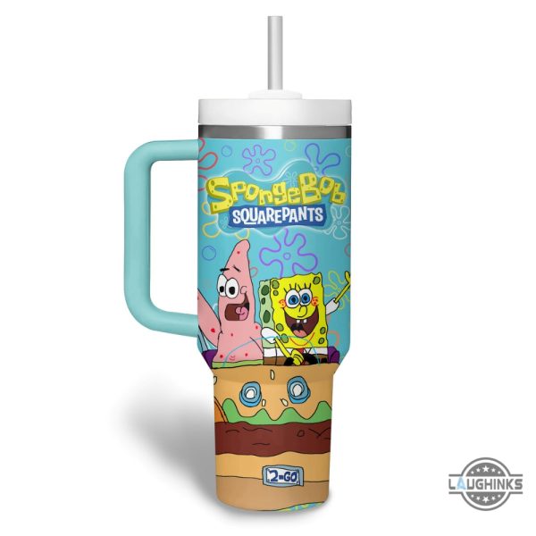 spongebob squarepants custom stanley tumbler cup 40oz dupe