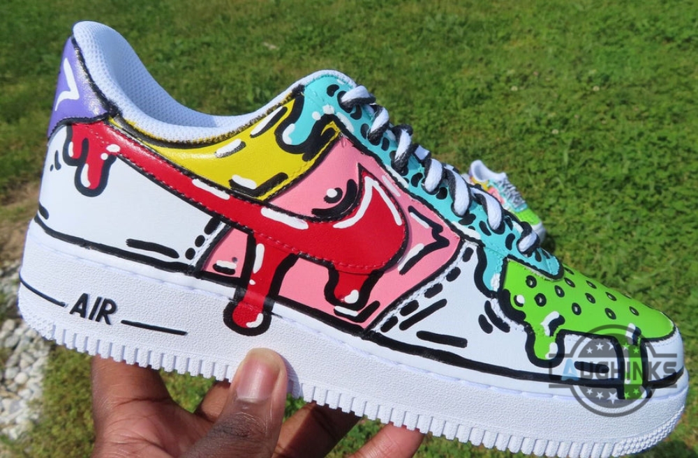 Custom Cartoon Drippy Waves Air Force 1 Shoes Replica 10 Custom Cartoon Drippy Waves Air Force 1 Shoes Replica
