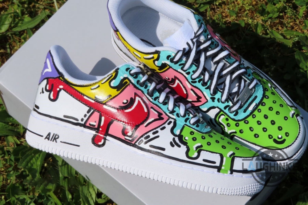 Custom Cartoon Drippy Waves Air Force 1 Shoes Replica 11 Custom Cartoon Drippy Waves Air Force 1 Shoes Replica
