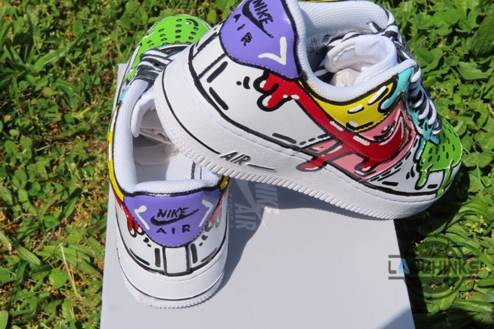 Custom Cartoon Drippy Waves Air Force 1 Shoes Replica 12 Custom Cartoon Drippy Waves Air Force 1 Shoes Replica
