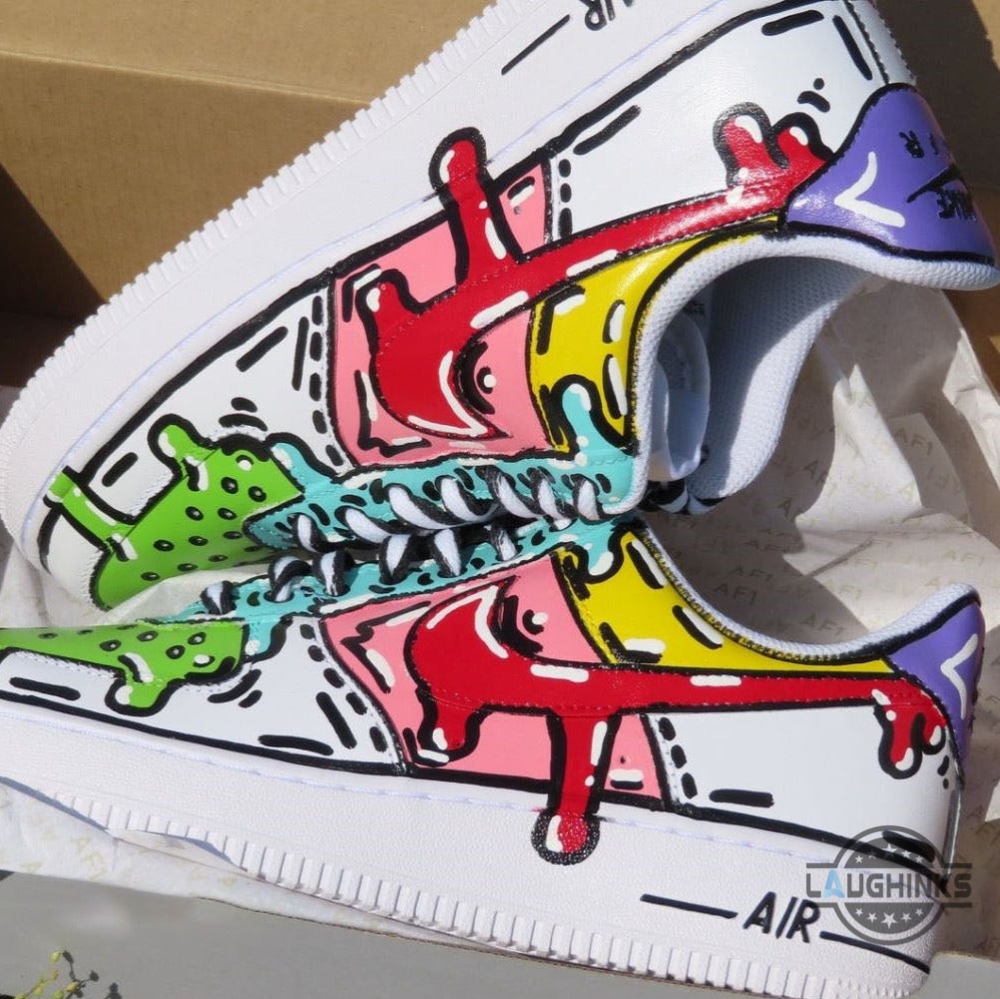Custom Cartoon Drippy Waves Air Force 1 Shoes Replica 13 Custom Cartoon Drippy Waves Air Force 1 Shoes Replica