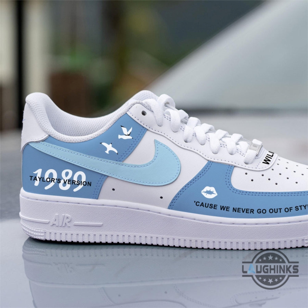 Custom 1989 Taylor Swift Nike Air Force 1 Shoes Blue 13 Custom 1989 Taylor Swift Nike Air Force 1 Shoes Blue