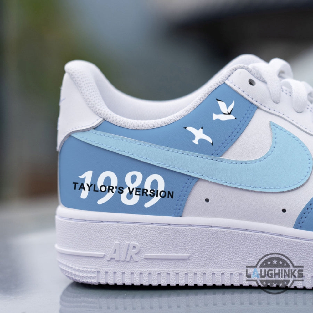 Custom 1989 Taylor Swift Nike Air Force 1 Shoes Blue 15 Custom 1989 Taylor Swift Nike Air Force 1 Shoes Blue