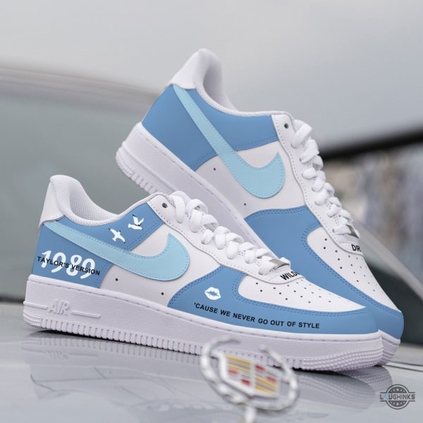 custom 1989 taylor swift nike air force 1 shoes blue