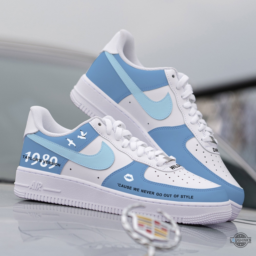 Custom 1989 Taylor Swift Nike Air Force 1 Shoes Blue 16 Custom 1989 Taylor Swift Nike Air Force 1 Shoes Blue
