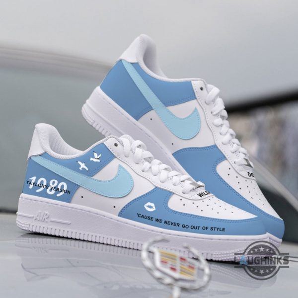 custom 1989 taylor swift nike air force 1 shoes blue