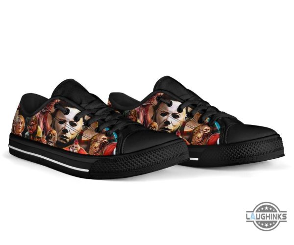 horror movie characters low top shoes custom sneakers for halloween