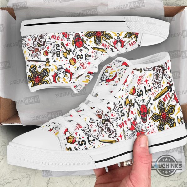 stranger things high top shoes custom sneakers