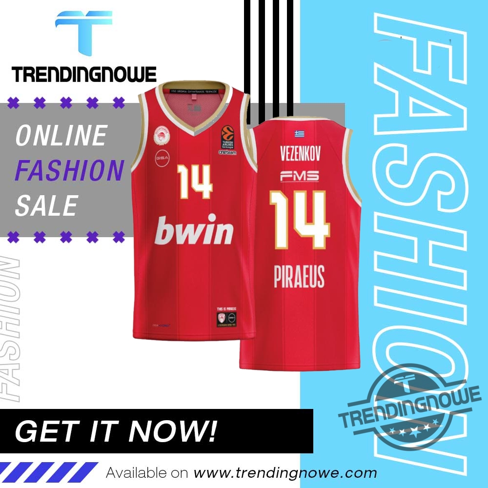 "Shop Olympiacos Bc Jerseys and New England Patriots Gear 2025" 2 Olympiacos Bc 2024 2025 Home Red Jersey