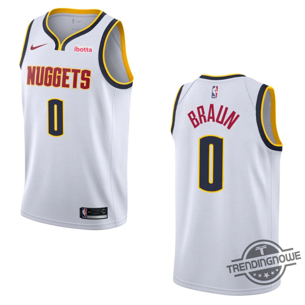"Shop Olympiacos Bc Jerseys and New England Patriots Gear 2025" 16 Denver Nuggets 2025 No 0 Christian Braun Jersey