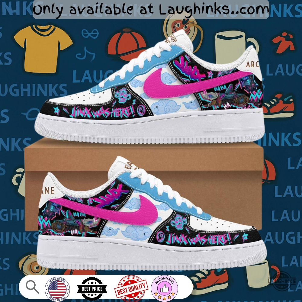 Arcane Lol Jinx Was Here Nike Air Force 1 Sneakers New Custom Shoes 5 Arcane LOL Jinx Was Here Nike Air Force 1 Sneakers New Custom Shoes