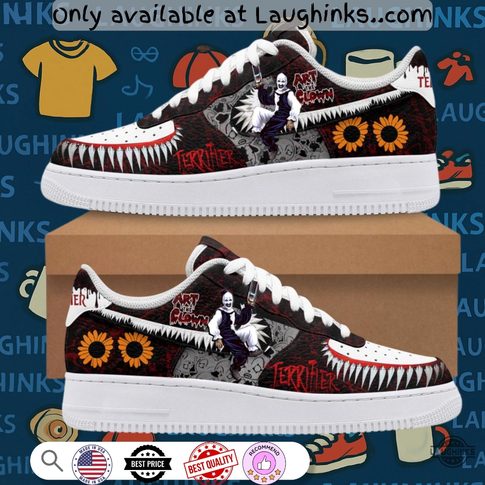 Terrifier Art The Clown Custom Nike Air Force 1 Shoes 6 Terrifier Art The Clown Custom Nike Air Force 1 Shoes