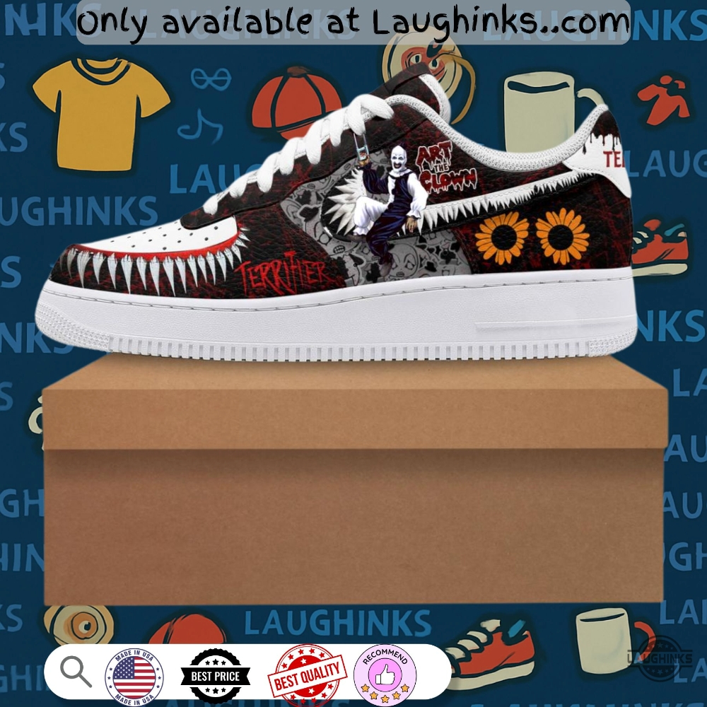 Terrifier Art The Clown Custom Nike Air Force 1 Shoes 9 Terrifier Art The Clown Custom Nike Air Force 1 Shoes