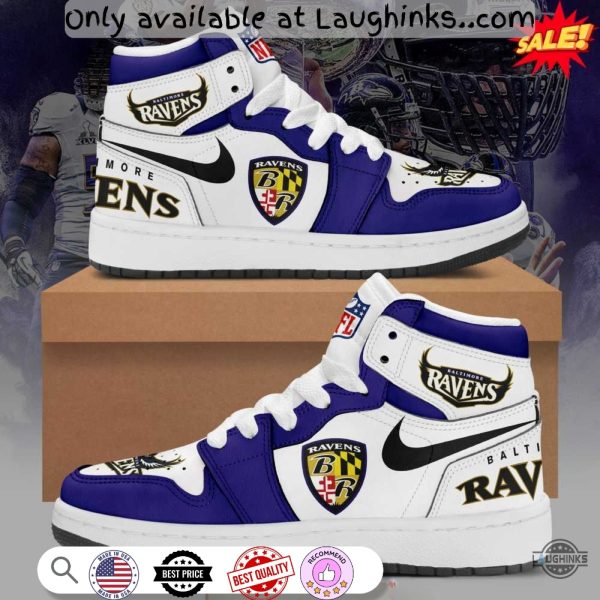 nfl baltimore ravens air jordan custom shoes