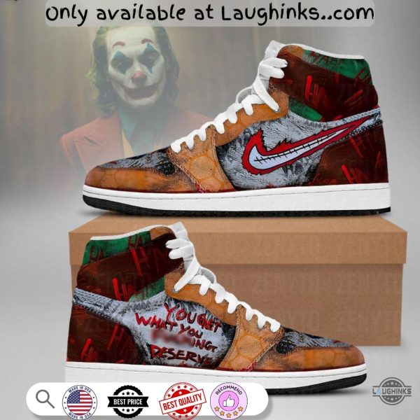 joker you get what you fucking deserve air jordan custom sneakers