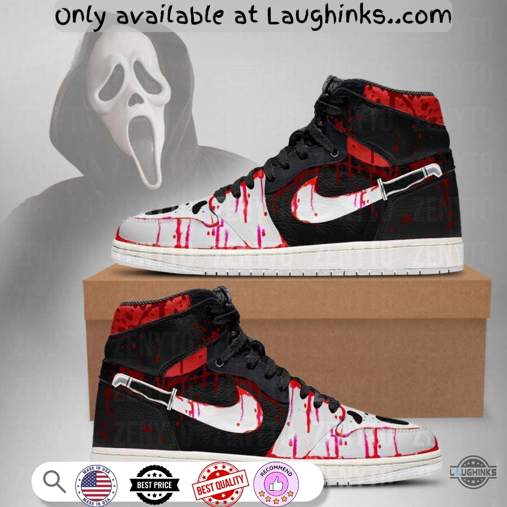 Scream Ghostface Knife Air Jordan Custom Sneakers 5 Scream Ghostface Knife Air Jordan Custom Sneakers