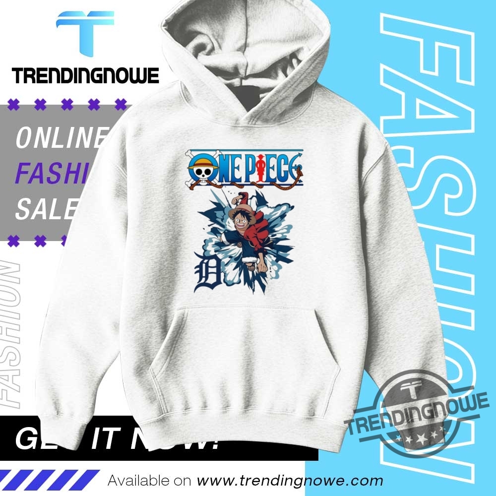 Detroit Tigers One Piece Monkey D Luffy Shirt 9 Detroit Tigers One Piece Monkey D Luffy Shirt
