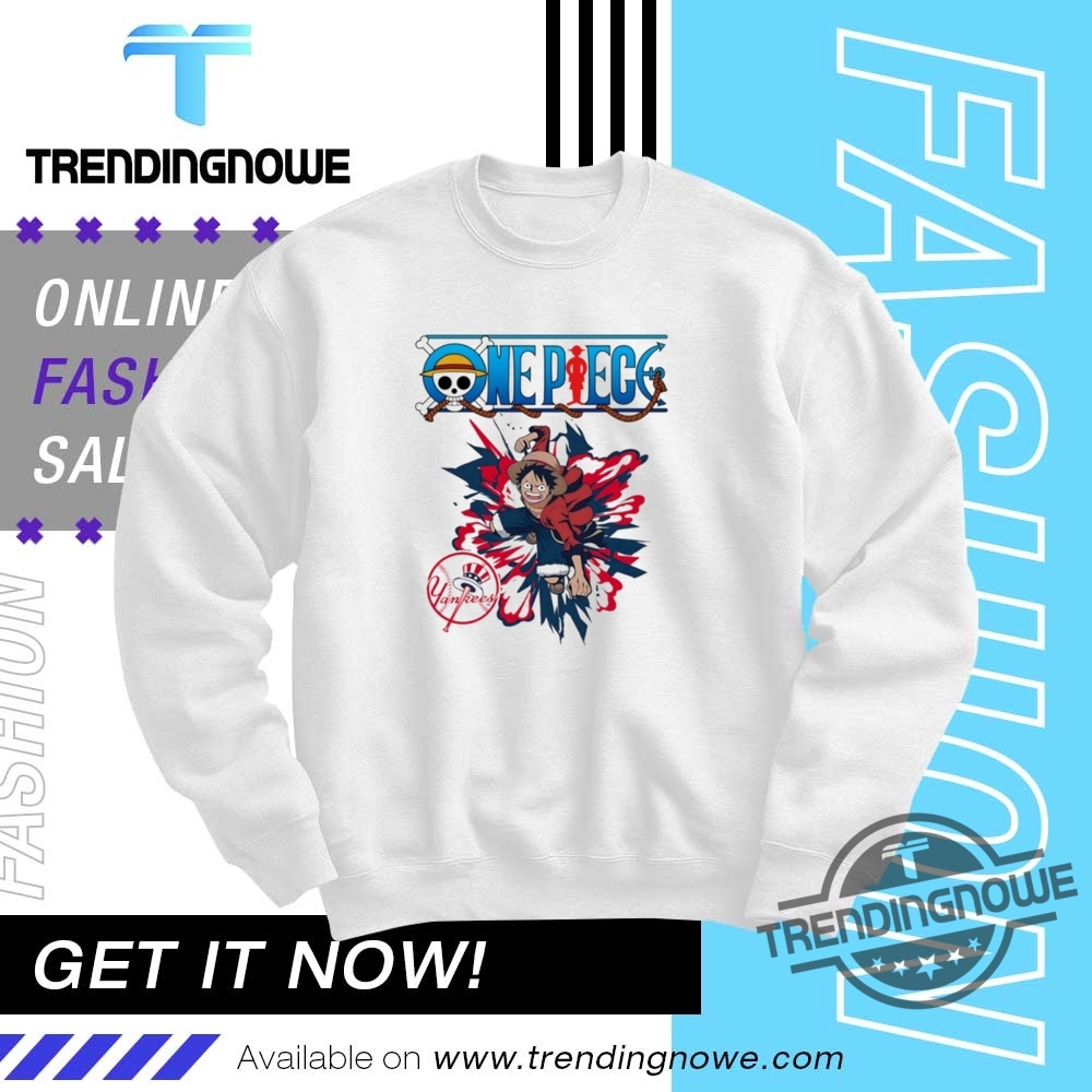 New York Yankees One Piece Monkey D Luffy Shirt 10 New York Yankees One Piece Monkey D Luffy Shirt