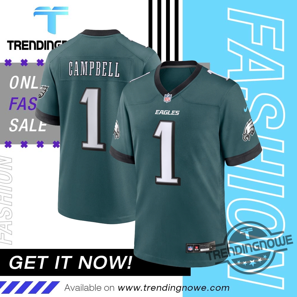 Jihaad Campbell Philadelphia Eagles 2025 Nfl Draft Jersey 8 Jihaad Campbell Philadelphia Eagles 2025 NFL Draft Jersey
