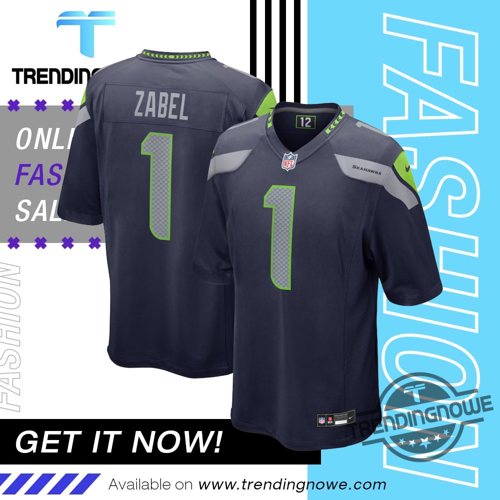 Grey Zabel Seattle Seahawks 2025 Nfl Draft Jersey, Hoodie