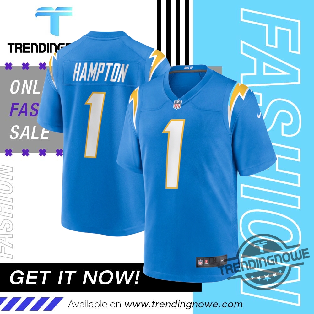 Omarion Hampton Los Angeles Chargers 2025 Nfl Draft Jersey 5 Omarion Hampton Los Angeles Chargers 2025 NFL Draft Jersey