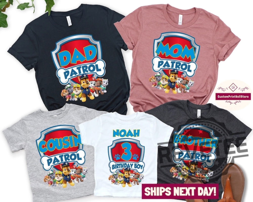 Summer 2025 Style Guide: Must-Have T-Shirts, Hoodies, and Sweatshirts 10 Custom Family Personalized Patrol Birthday Shirt Pullover Hoodie Crewneck Sweatshirt Men Women