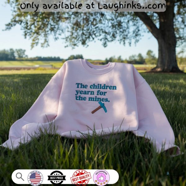 the children yearn for the mine minecraft embroidered shirt