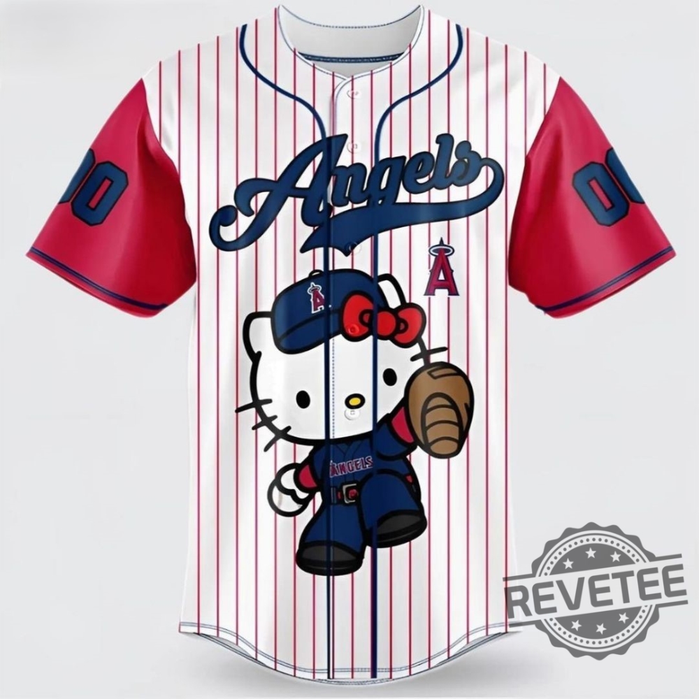 Summer 2025 Essentials: Trendy May Baseball and Hawaiian Shirts 8 Hello Kitty Angels Baseball Shirt Jersey Men Women