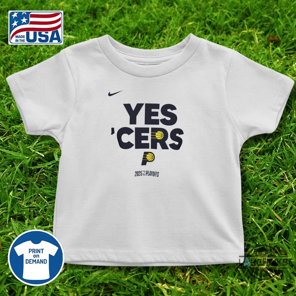 Nike Indiana Pacers 2025 Nba Playoffs Yes Cers Shirt 11 Nike Indiana Pacers 2025 NBA Playoffs Yes Cers shirt