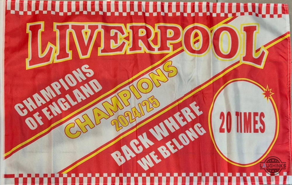 Liverpool League Champions 2025 Flag 6 Liverpool League Champions 2025 Flag