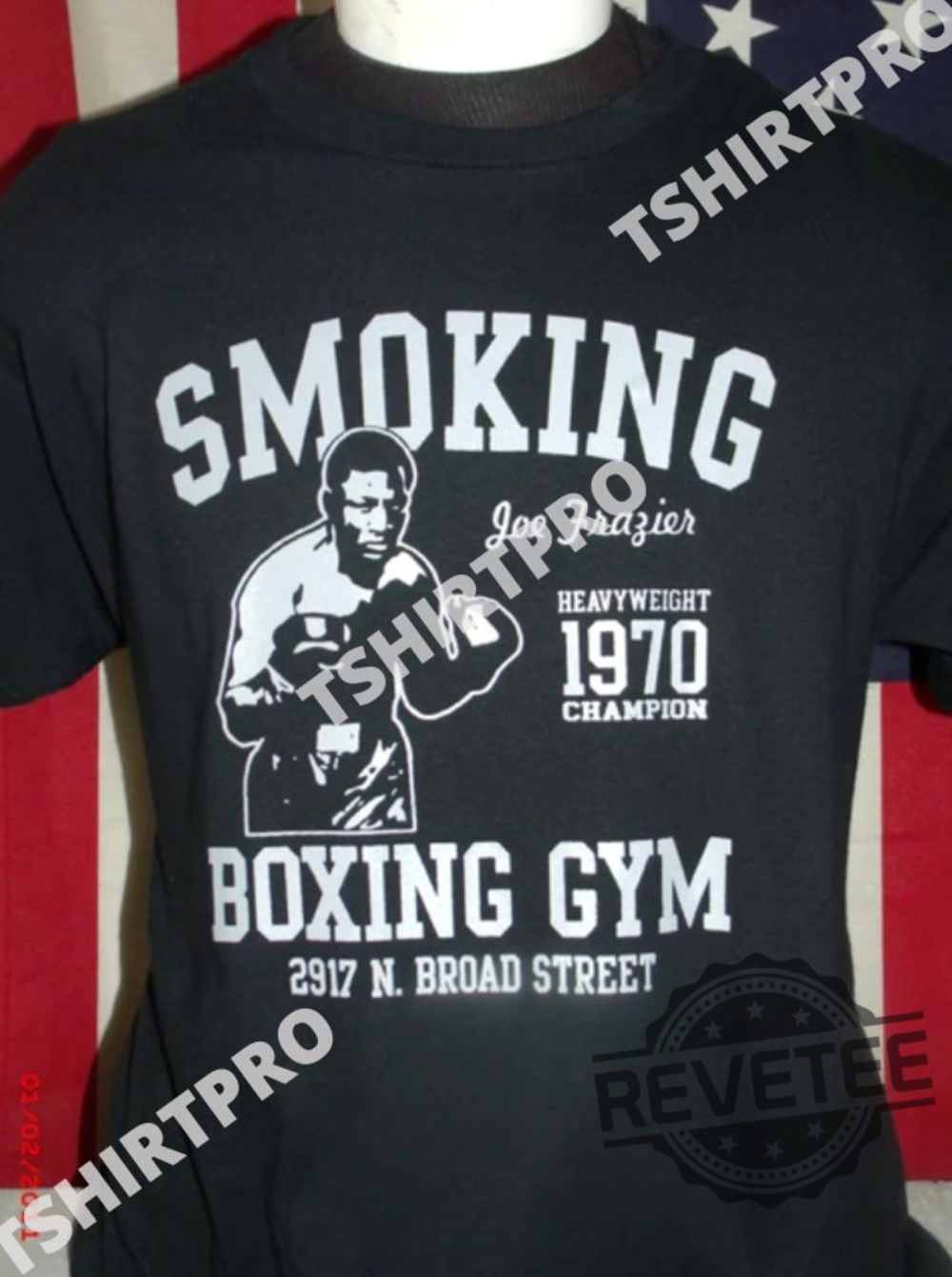 Smokin Joe Frazier Shirt Pullover Hoodie Crewneck Sweatshirt Long Sleeve Mens Womens revetee 1